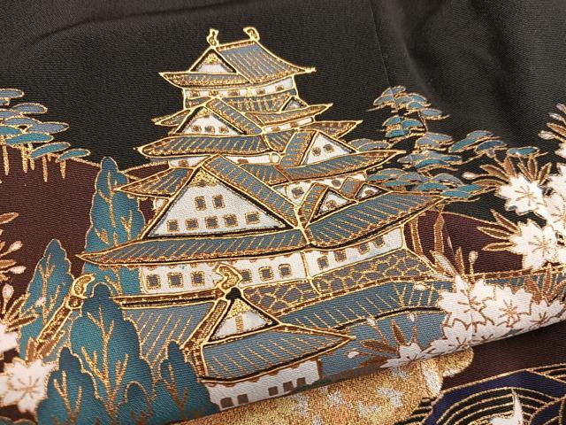 平和屋着物■豪華黒留袖 大名行列 金彩 正絹 逸品 BAAX5505mz