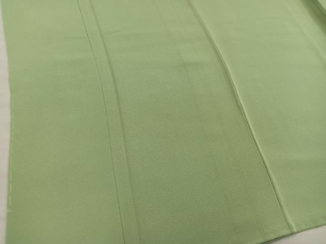 平和屋着物●上質な色無地 青朽葉色 さが美扱い 正絹 逸品 BAAX5532mz