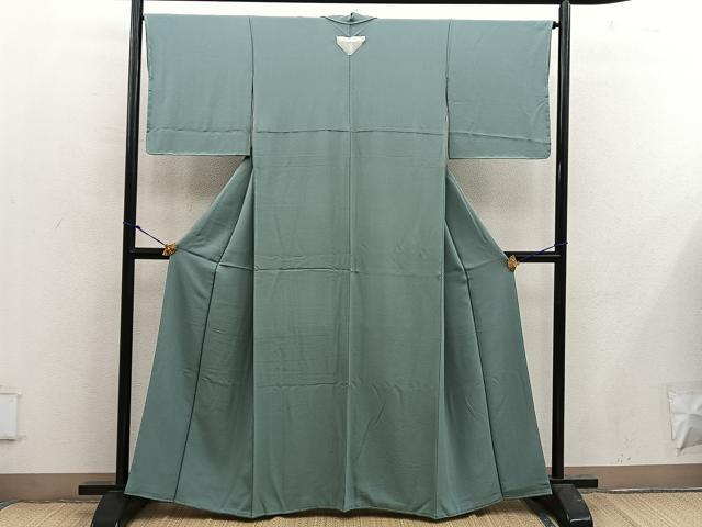 平和屋着物●上質な色無地 鶸茶色 正絹 逸品 未使用 BAAX5533mz