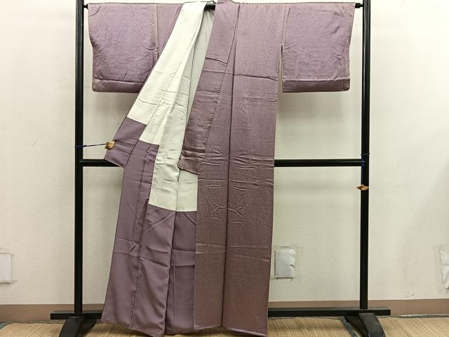 平和屋着物■上質な色無地 霞地紋 宗伝唐茶色 正絹 逸品 BAAX5536mz
