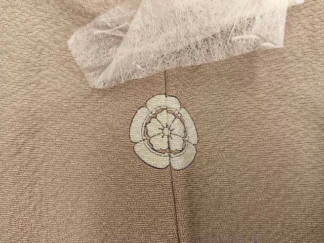 平和屋着物●上質な色無地 薄香色 正絹 逸品 BAAX5540mz