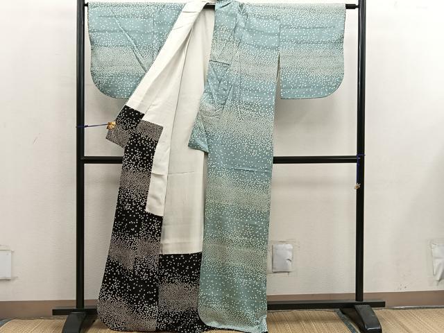 平和屋着物■上質な小紋 小花文 正絹 逸品 BAAX5578mz