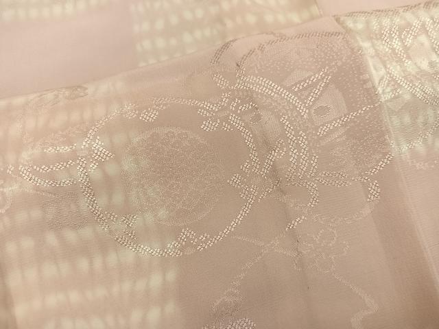 平和屋着物■長襦袢 無双仕立て 鼓花文 半衿刺繍 正絹 逸品 BAAX5581mz