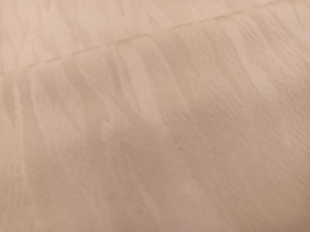 平和屋着物■上質な色無地 幾何学地紋 杏色 高島屋扱い 正絹 逸品 BAAX5582mz