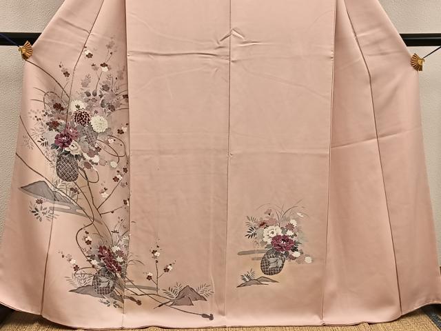 平和屋着物■訪問着 刺繍 花籠文 正絹 逸品 BAAX5584mz