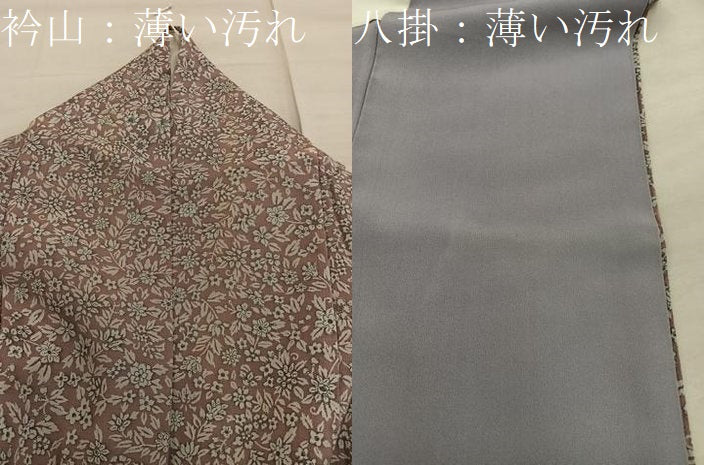 平和屋着物■上質な小紋 草花文 正絹 逸品 BAAX5597mz