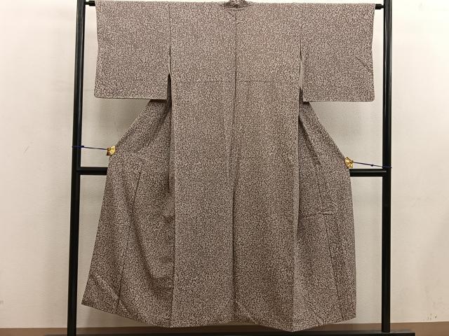 平和屋着物■上質な小紋 草花文 正絹 逸品 BAAX5597mz