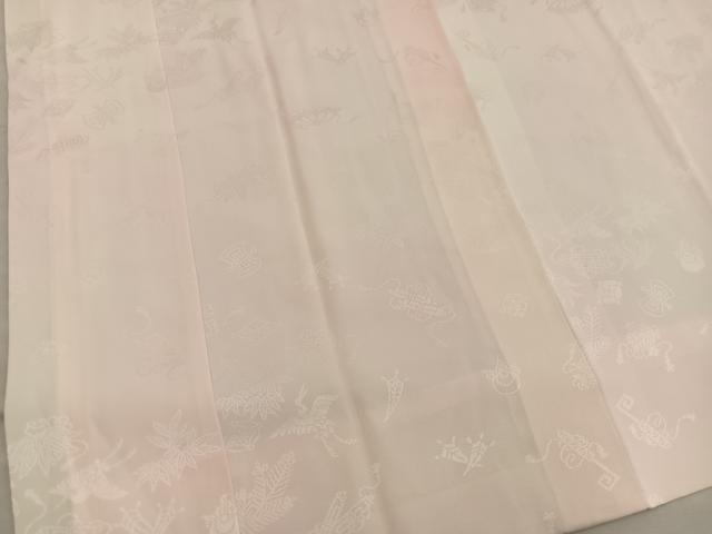 平和屋着物■長襦袢 袷 宝尽くし飛鶴文 暈し染め 正絹 逸品 BAAX5600mz