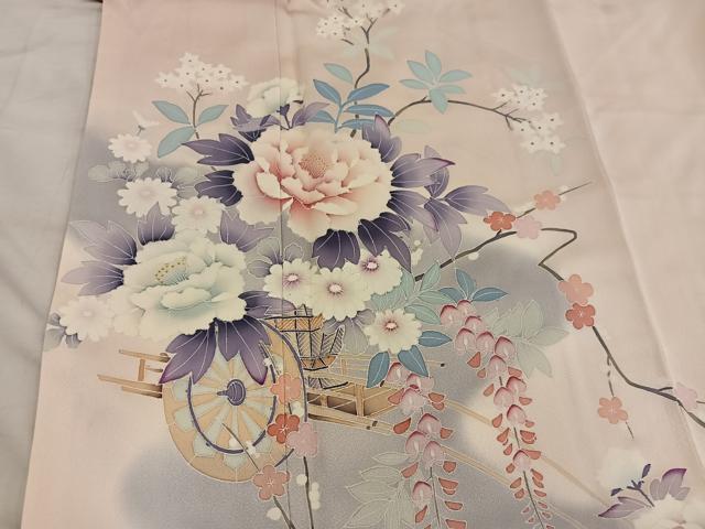 平和屋着物■訪問着 花車文 暈し染め 正絹 逸品 BAAX5611mz