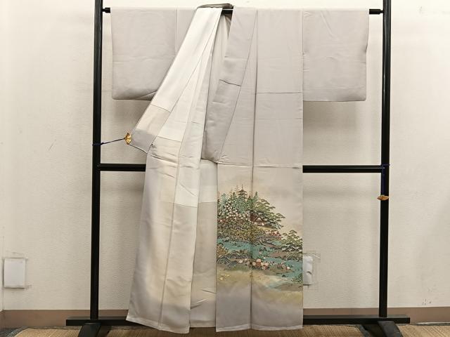 平和屋着物■豪華色留袖 寿光織 修学院離宮 暈し染め 金糸 さが美扱い 正絹 逸品 BAAX5618mz