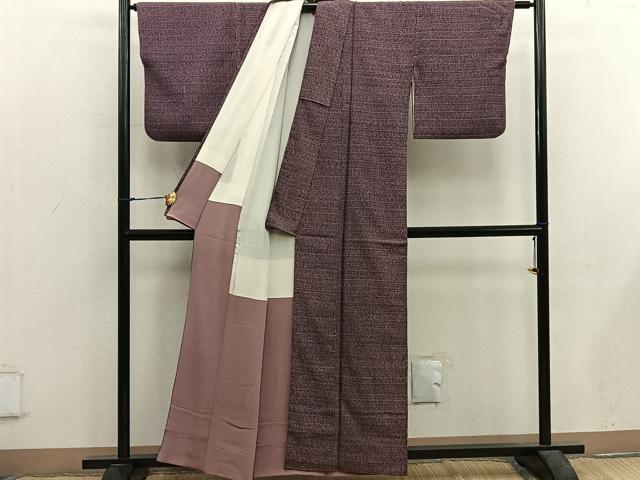 平和屋着物■上質な小紋 幾何学文様 正絹 逸品 BAAX5620mz