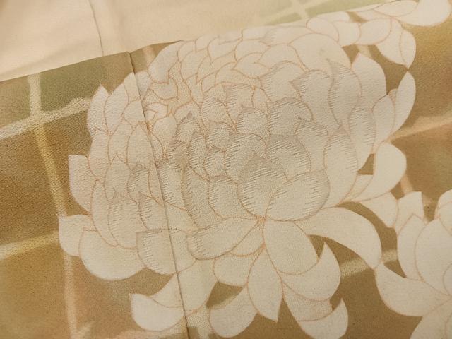 平和屋着物■訪問着 刺繍 牡丹 暈し染め 正絹 逸品 BAAX5636mz
