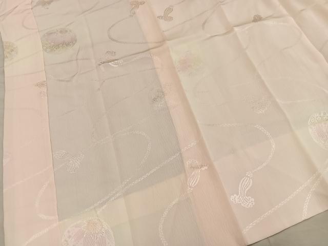 平和屋着物■長襦袢 無双仕立て 作家物 舞花文 暈し染め 正絹 逸品 BAAX5638mz