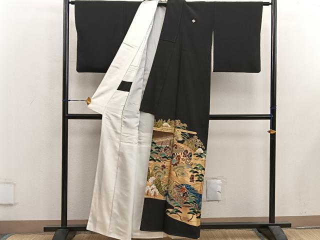 平和屋着物■豪華黒留袖 作家物 京御所 金彩 正絹 逸品 BAAX5646mz
