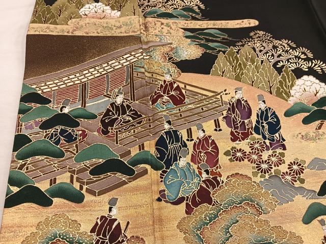 平和屋着物■豪華黒留袖 作家物 京御所 金彩 正絹 逸品 BAAX5646mz