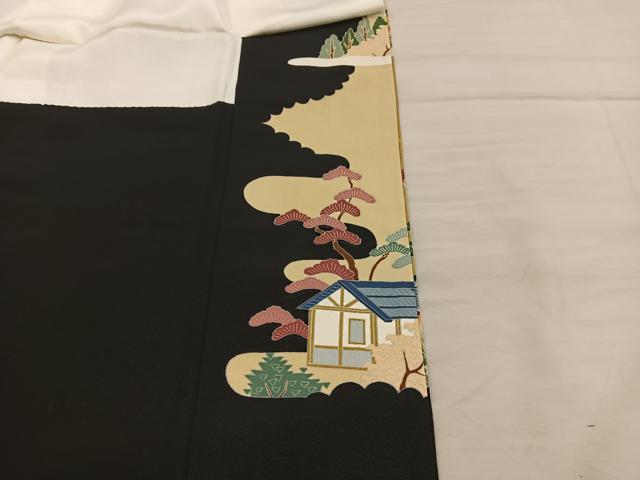 平和屋着物■豪華黒留袖 作家物 平安人物風景文 金彩 正絹 逸品 BAAX5650mz