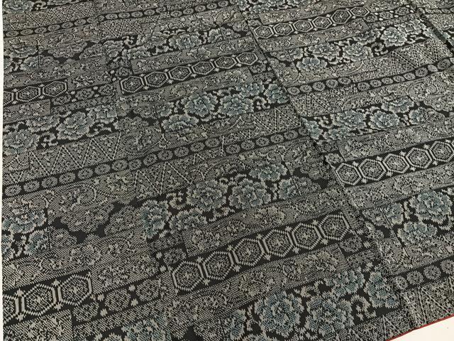 平和屋着物■上質な紬 横段文 正絹 逸品 BAAX5651mz