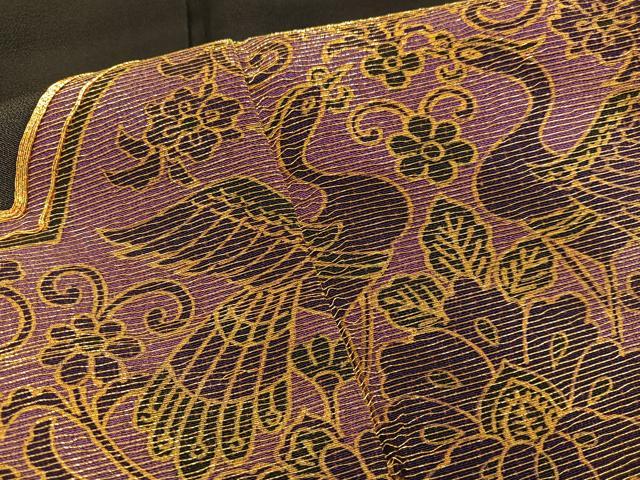 平和屋着物■豪華黒留袖 駒刺繍 向かい鶴花文 金彩 正絹 逸品 BAAX5657mz