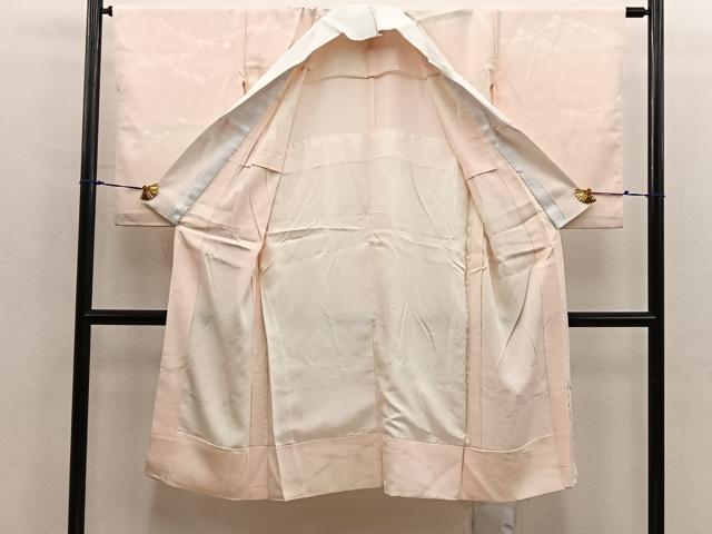 平和屋着物■長襦袢 無双仕立て 作家物 露芝地紋 暈し染め 正絹 逸品 BAAX5683mz