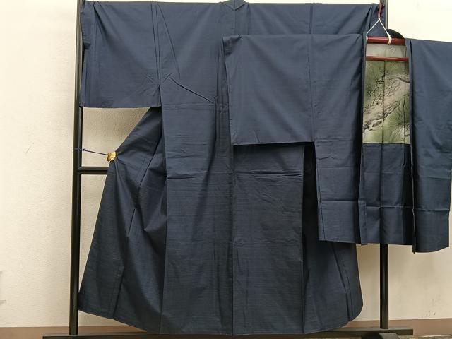 平和屋着物●男性 本場大島紬 アンサンブル キングサイズ 100亀甲 総詰め 正絹 逸品 BAAX5687mz