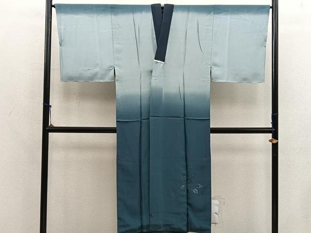 平和屋着物●男性 長襦袢 袷 手描き 蛇 暈し染め 正絹 逸品 BAAX5701mz