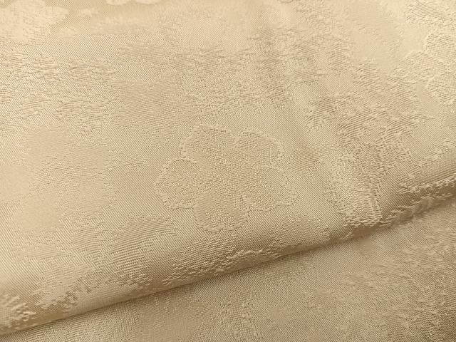 平和屋着物●上質な色無地 梅花地紋 飴色 正絹 逸品 BAAX5725mz
