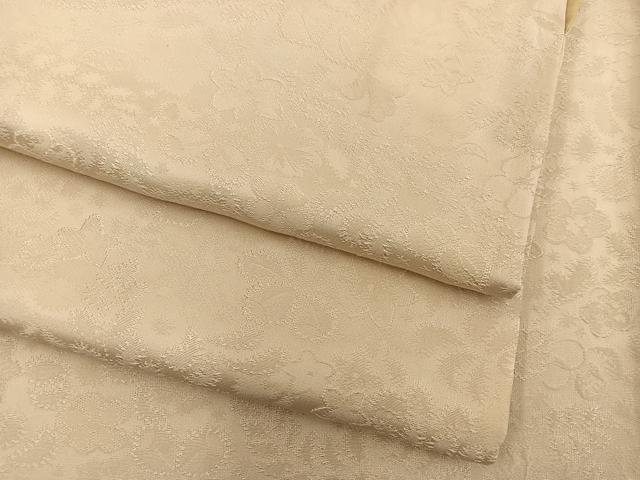 平和屋着物●上質な色無地 梅花地紋 飴色 正絹 逸品 BAAX5725mz
