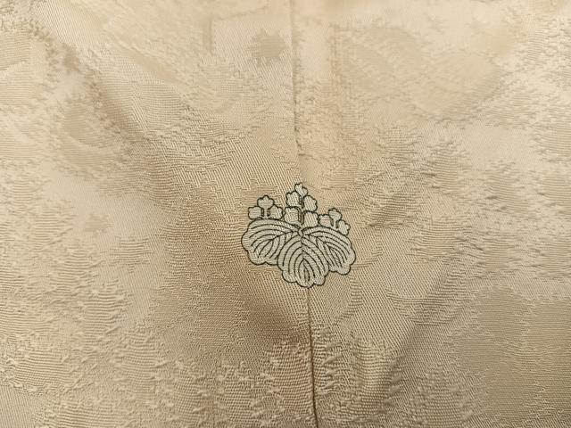 平和屋着物●上質な色無地 梅花地紋 飴色 正絹 逸品 BAAX5725mz