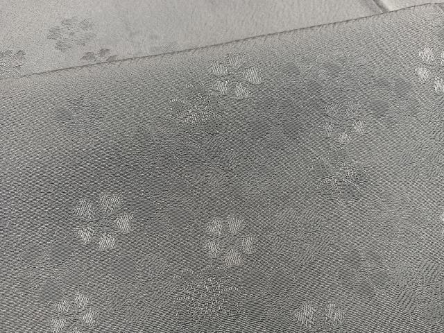 平和屋着物●上質な色無地 舞花地紋 湊鼠色 正絹 逸品 BAAX5731mz