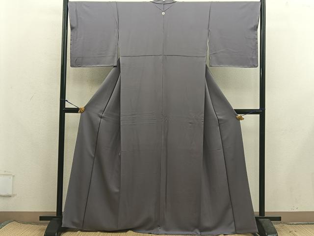 平和屋着物●上質な色無地 鳩羽鼠色 正絹 逸品 未使用 BAAX5739mz