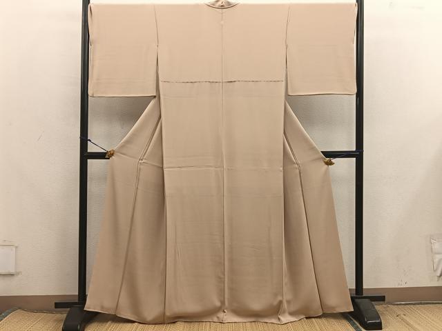 平和屋着物●上質な色無地 蜂蜜色 正絹 逸品 BAAX5740mz