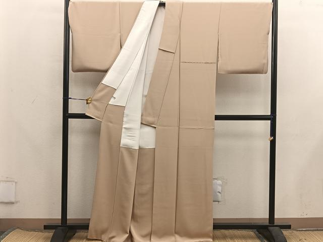 平和屋着物●上質な色無地 蜂蜜色 正絹 逸品 BAAX5740mz
