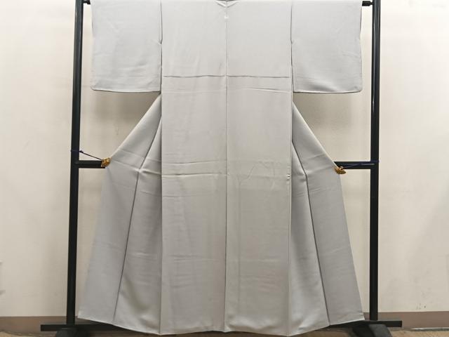 平和屋着物■上質な色無地 灰青色 正絹 逸品 BAAX5741mz