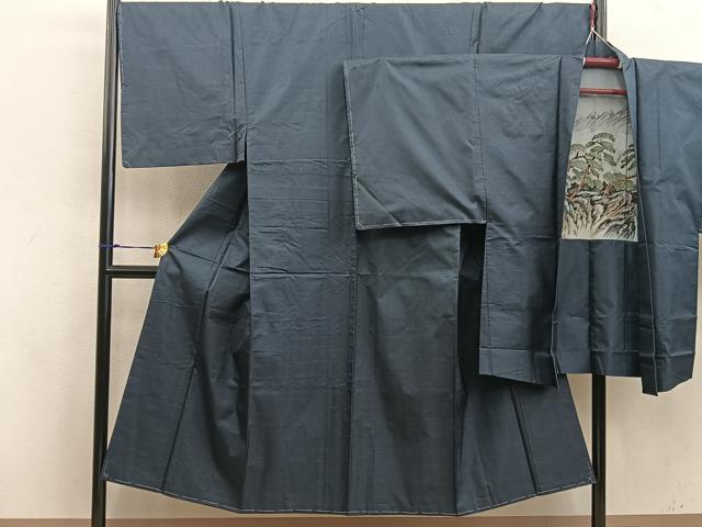 平和屋着物●男性 本場大島紬 アンサンブル 100亀甲 総詰め 正絹 逸品 未使用 BAAX5747mz