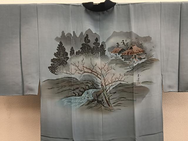 平和屋着物■男性 本場大島紬 アンサンブル 襦袢セット 100亀甲 総詰め 正絹 逸品 BAAX5751mz