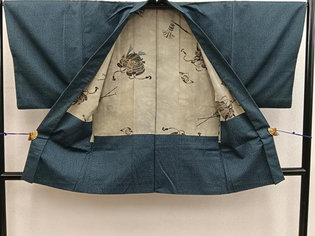 平和屋着物■男性 小紋 アンサンブル 絣文様 洗える着物 BAAX5765mz