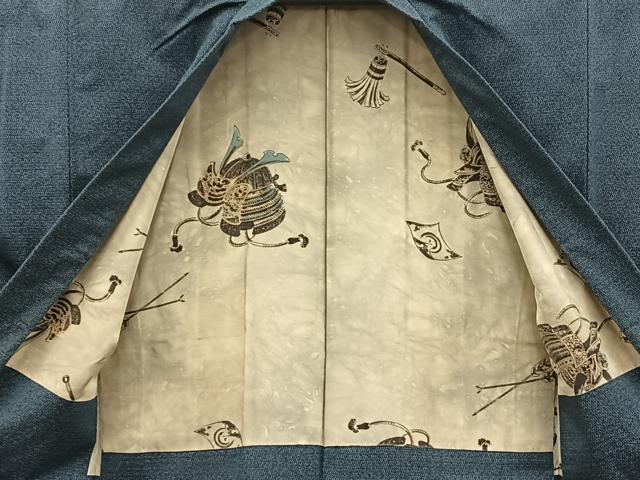 平和屋着物■男性 小紋 アンサンブル 絣文様 洗える着物 BAAX5765mz