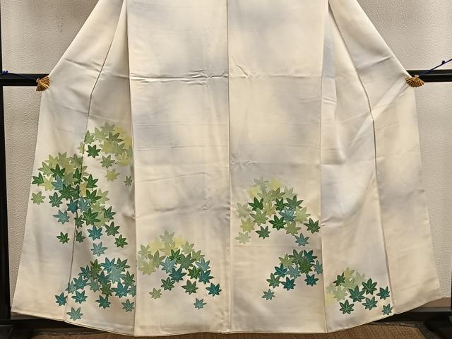 平和屋着物■訪問着 楓文 暈し染め 金彩 正絹 逸品 BAAX5784mz