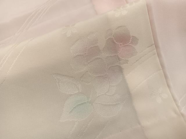 平和屋着物■長襦袢 無双仕立て 枝花地紋 暈し染め 正絹 逸品 BAAX5785mz