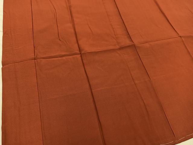 平和屋着物■長襦袢 単衣 赤錆色 正絹 逸品 BAAX5791mz