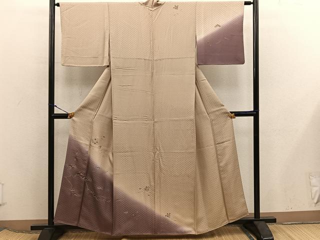 平和屋着物■訪問着 菊花文 暈し染め 金彩 正絹 逸品 BAAX5804mz