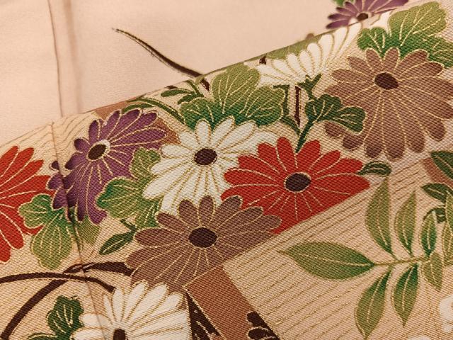 平和屋着物■訪問着 菊花文 暈し染め 金彩 正絹 逸品 BAAX5816mz