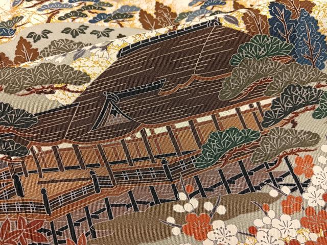平和屋着物■豪華黒留袖 作家物 風景文 正絹 逸品 BAAX5818mz