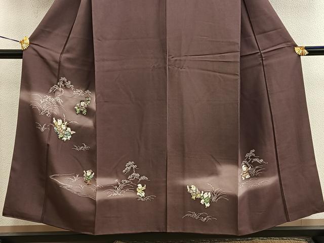 平和屋着物■訪問着 唐子遊び 暈し染め 正絹 逸品 BAAX5832mz