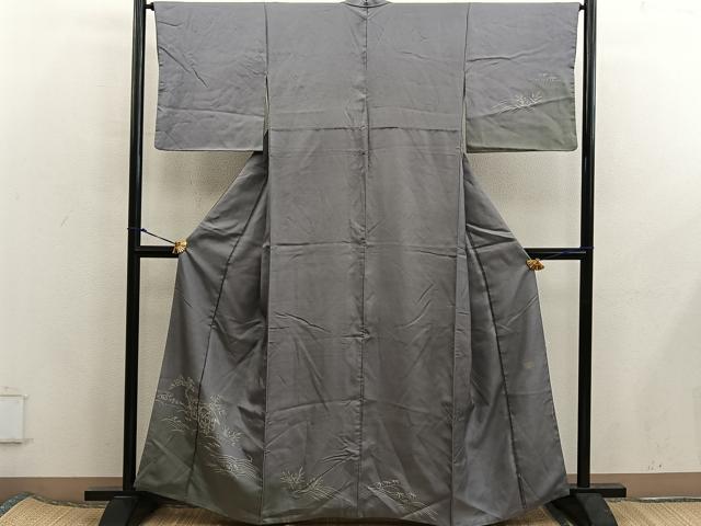 平和屋着物■訪問着 作家物 紬地 御所解文 暈し染め 正絹 逸品 BAAX5833mz