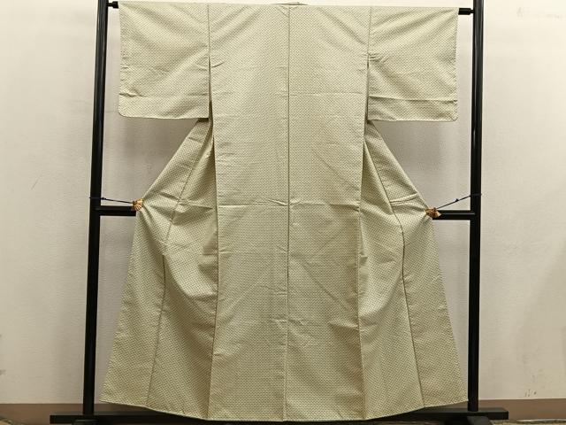 平和屋着物■上質な紬 幾何学文様 正絹 逸品 BAAX5856mz