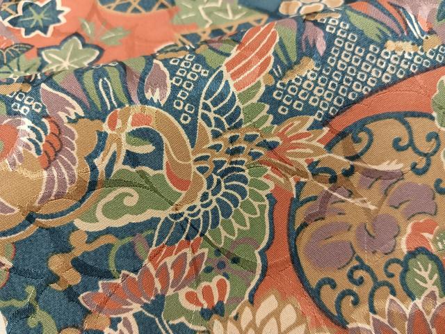 平和屋着物■上質な小紋 飛鶴花文 正絹 逸品 BAAX5859mz