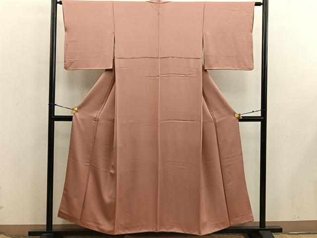 平和屋着物■上質な色無地 深支子色 正絹 逸品 BAAX5873mz