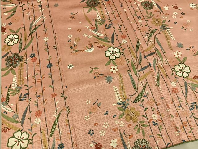 平和屋着物■上質な小紋 舞桜文 金彩 正絹 逸品 BAAX5874mz