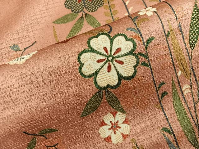 平和屋着物■上質な小紋 舞桜文 金彩 正絹 逸品 BAAX5874mz